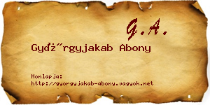 Györgyjakab Abony névjegykártya